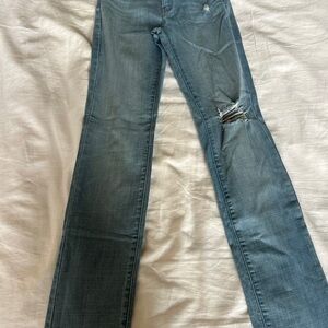 Levi Women's Blue Distressed Jeans